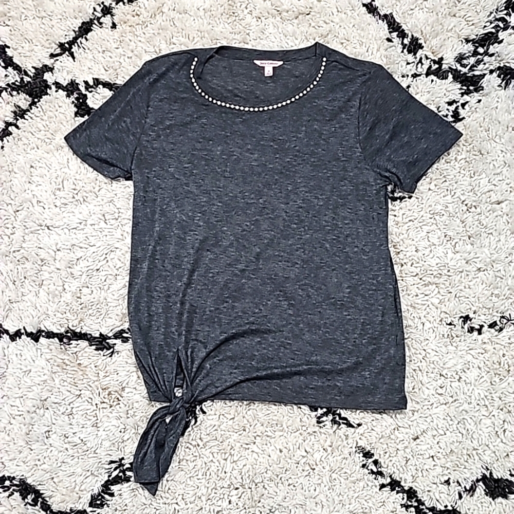 ☆☆Juicy Couture☆☆ Womens shirt with faux diamond neckline